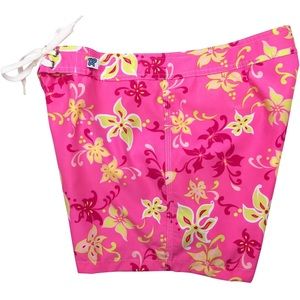 Women's Pink Floral Swim Shorts by